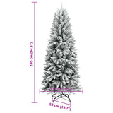 Kunstkerstboom met sneeuw 240 cm PVC en PE - AllerleiShop