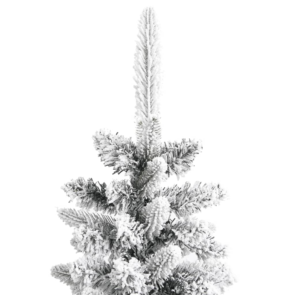 Kunstkerstboom met sneeuw smal 120 cm PVC en PE - AllerleiShop