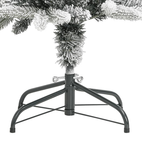 Kunstkerstboom met sneeuw smal 180 cm PVC en PE - AllerleiShop