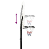 Basketbalstandaard 258-363 cm polyetheen wit - AllerleiShop