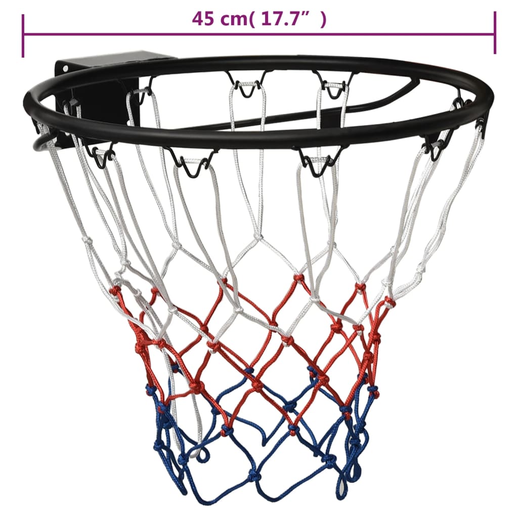 Basketbalring 45 cm staal zwart - AllerleiShop