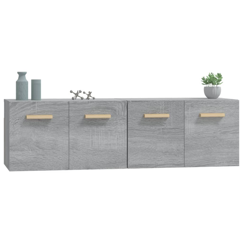 Wandkasten 2 st 60x36,5x35cm bewerkt hout grijs sonoma