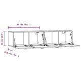 Wandkasten 2 st 60x36,5x35 cm bewerkt hout gerookt eikenkleurig