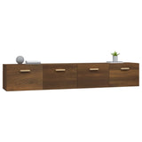 Wandkasten 2 st 100x36,5x35 cm bewerkt hout bruin eikenkleur