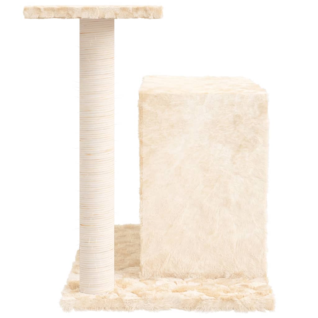 Kattenmeubel met sisal krabpaal 51 cm crèmekleurig