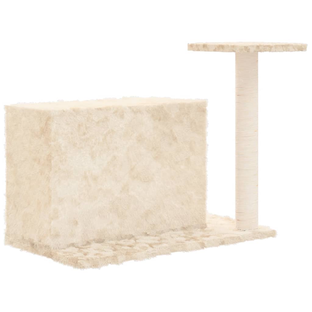 Kattenmeubel met sisal krabpaal 51 cm crèmekleurig