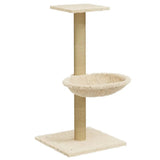 Kattenmeubel met sisal krabpaal 74 cm crèmekleurig