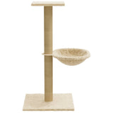 Kattenmeubel met sisal krabpaal 74 cm crèmekleurig