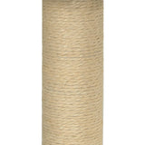 Kattenmeubel met sisal krabpaal 74 cm crèmekleurig