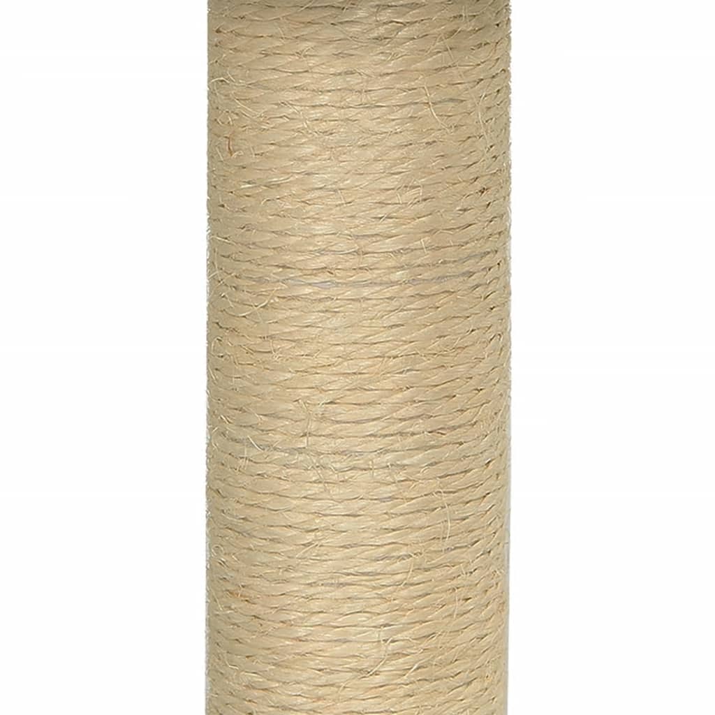 Kattenmeubel met sisal krabpaal 74 cm lichtgrijs