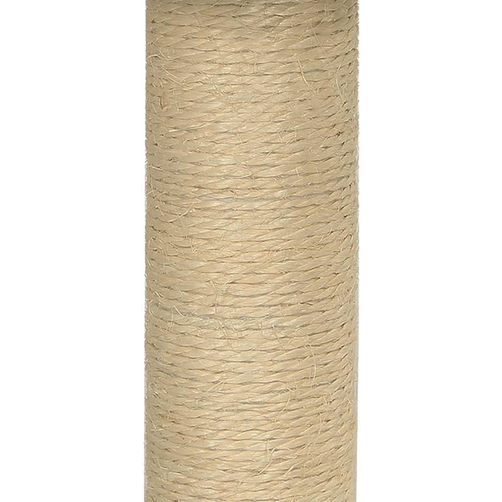 Kattenmeubel met sisal krabpaal 74 cm donkergrijs