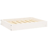 Hondenmand 61,5x49x9 cm massief grenenhout wit - AllerleiShop