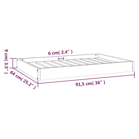 Hondenmand 91,5x64x9 cm massief grenenhout honingbruin - AllerleiShop