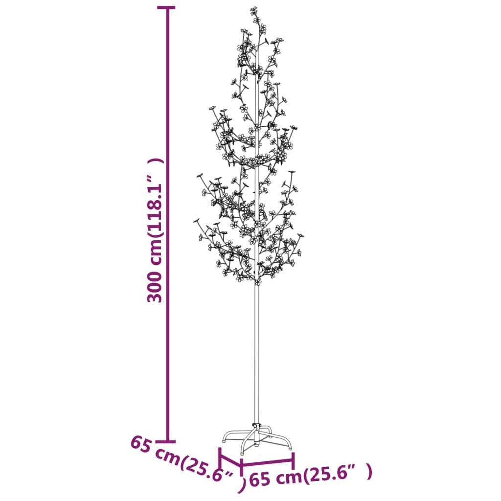 Boom kersenbloesem 368 LED's warmwit 300 cm - AllerleiShop