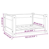 Hondenmand 55,5x45,5x28 cm massief grenenhout grijs - AllerleiShop