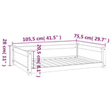 Hondenmand 105,5x75,5x28 cm massief grenenhout - AllerleiShop