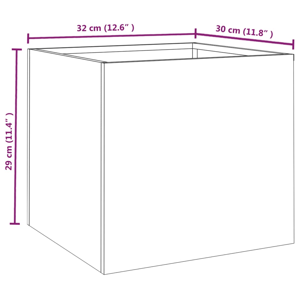 Plantenbakken 2 st 32x30x29 cm cortenstaal - AllerleiShop