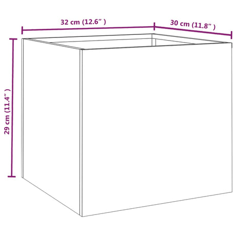 Plantenbakken 2 st 32x30x29 cm cortenstaal - AllerleiShop