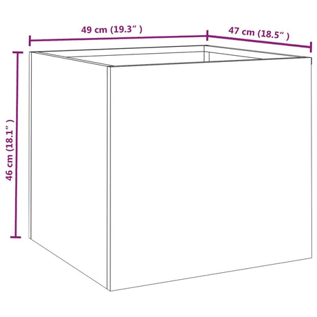 Plantenbak 49x47x46 cm cortenstaal - AllerleiShop