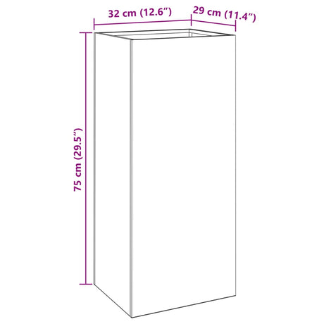 Plantenbak 32x29x75 cm cortenstaal - AllerleiShop