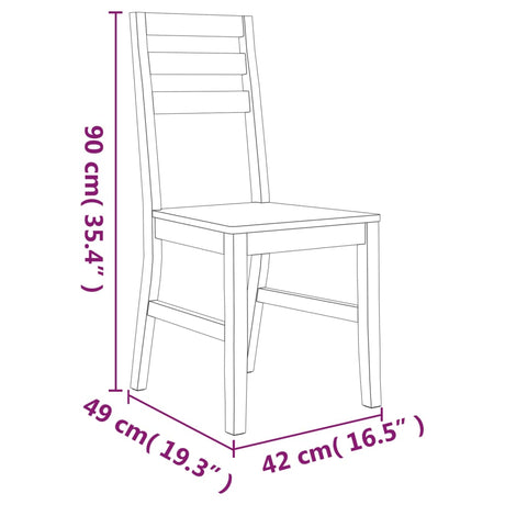 Eetkamerstoelen 8 st massief acaciahout - AllerleiShop