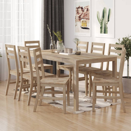 Eetkamerstoelen 8 st massief acaciahout - AllerleiShop