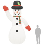 Sneeuwpop met LED's opblaasbaar 455 cm - AllerleiShop