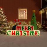 Decoratie "Merry Christmas" met LED's opblaasbaar 197 cm - AllerleiShop