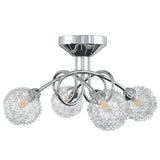 Plafondlamp met gaasdraad kappen voor 4 x G9 LED - AllerleiShop