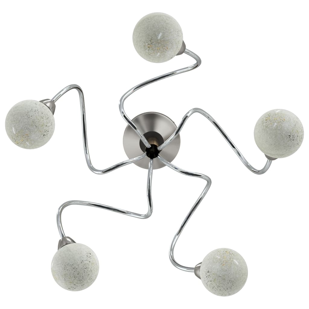 Plafondlamp met glasbollen rond 5xG9 - AllerleiShop