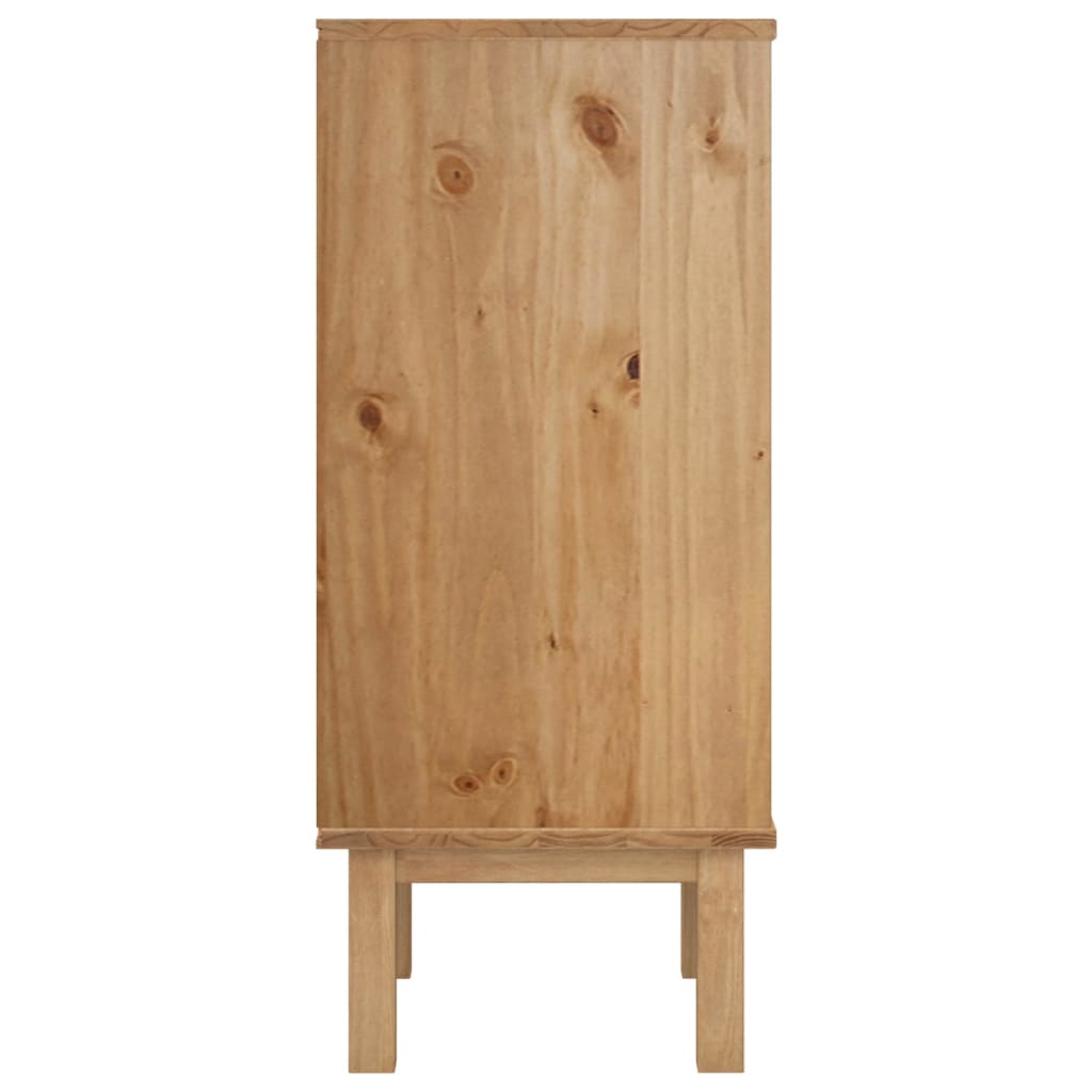 Ladekast OTTA 45x39x90 cm massief grenenhout bruin en grijs - AllerleiShop