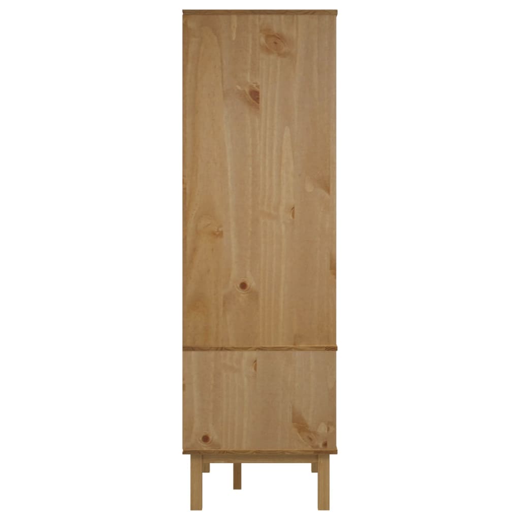 Kledingkast OTTA 76,5x53x172 cm grenenhout bruin en grijs - AllerleiShop