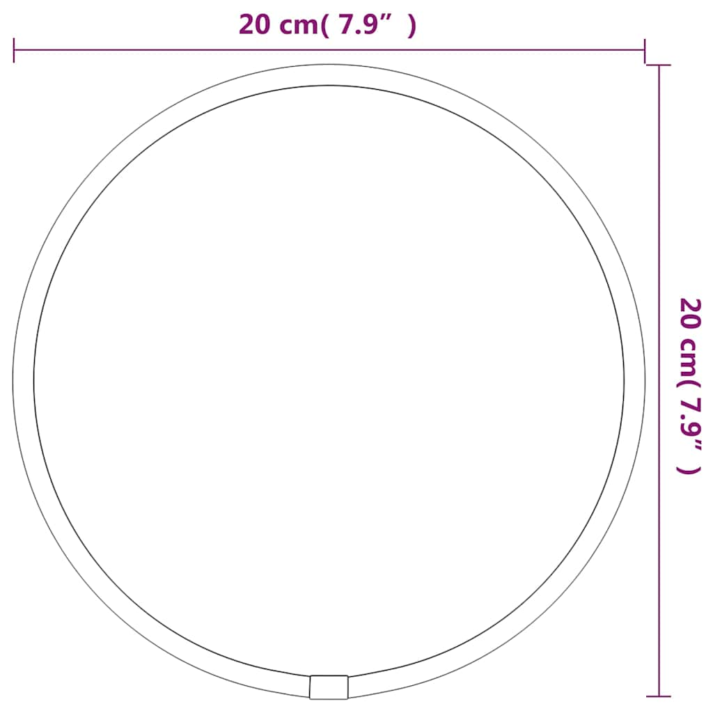 Wandspiegel rond Ø20 cm zilverkleurig - AllerleiShop