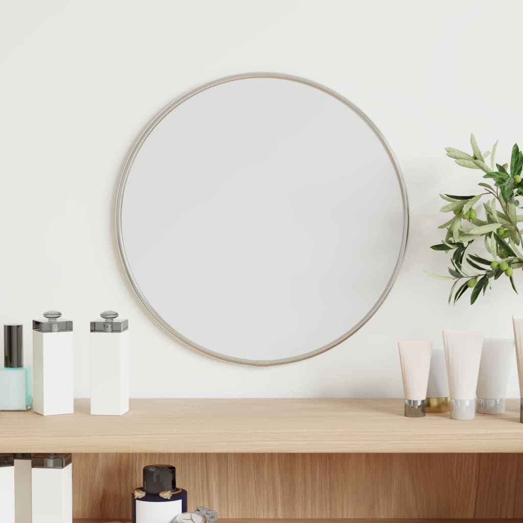 Wandspiegel rond Ø30 cm zilverkleurig - AllerleiShop