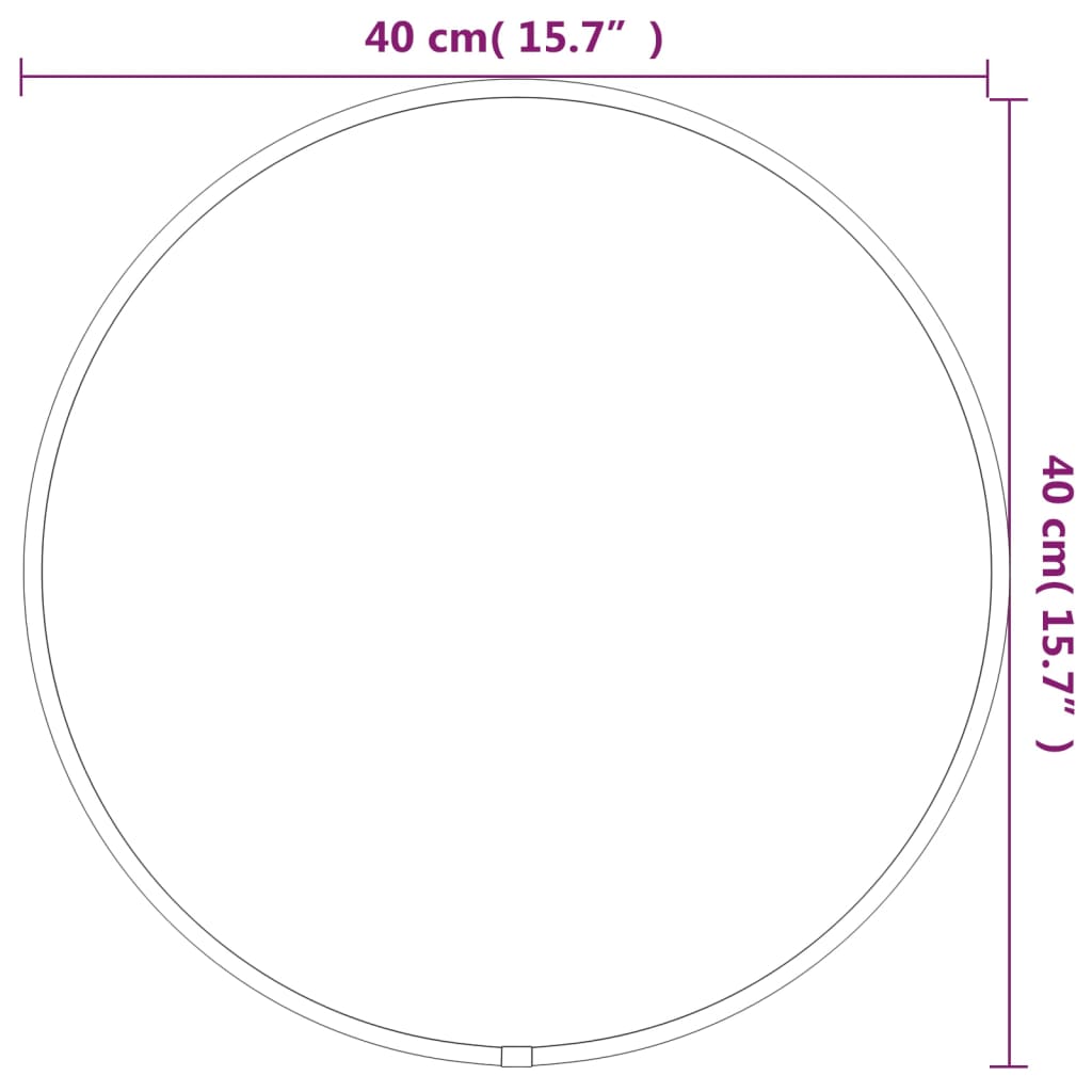 Wandspiegel rond Ø40 cm zilverkleurig - AllerleiShop