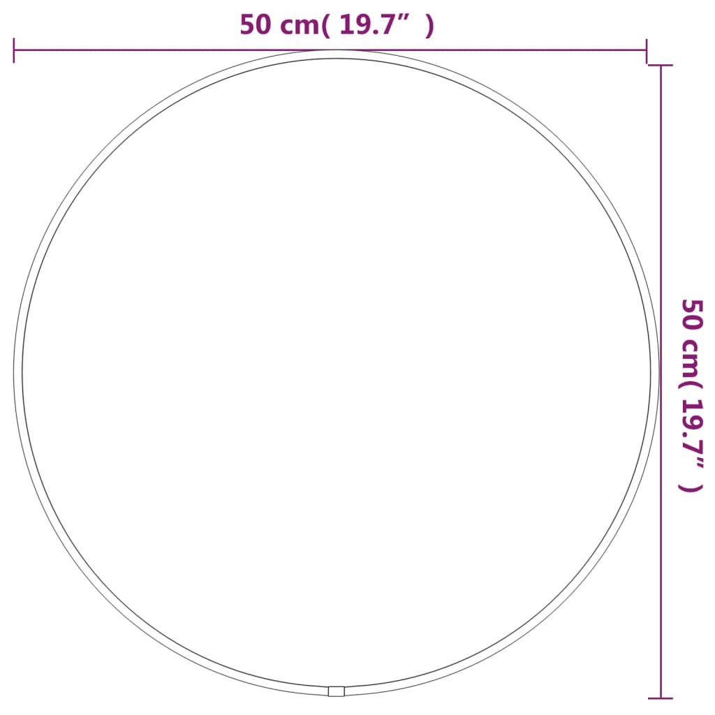 Wandspiegel rond Ø50 cm zilverkleurig - AllerleiShop