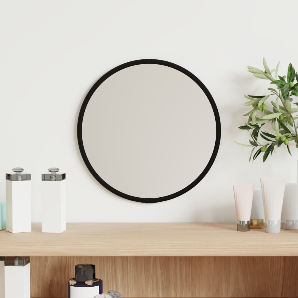 Wandspiegel rond Ø20 cm zwart - AllerleiShop