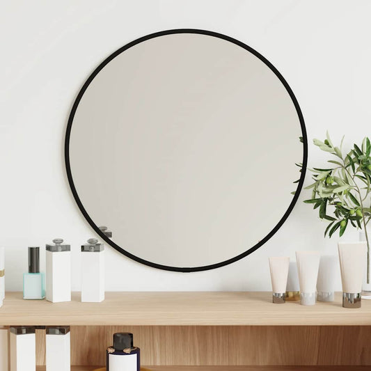 Wandspiegel rond Ø40 cm zwart - AllerleiShop