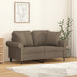 Sierkussens 2 st 40x40 cm stof taupe - AllerleiShop