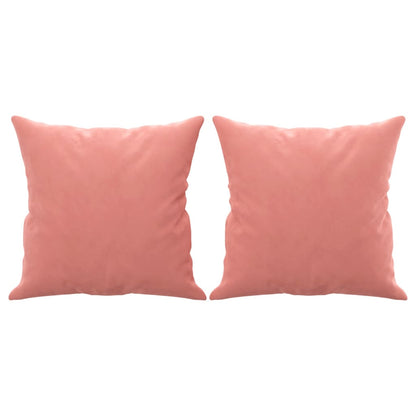 Sierkussens 2 st 40x40 cm fluweel roze - AllerleiShop