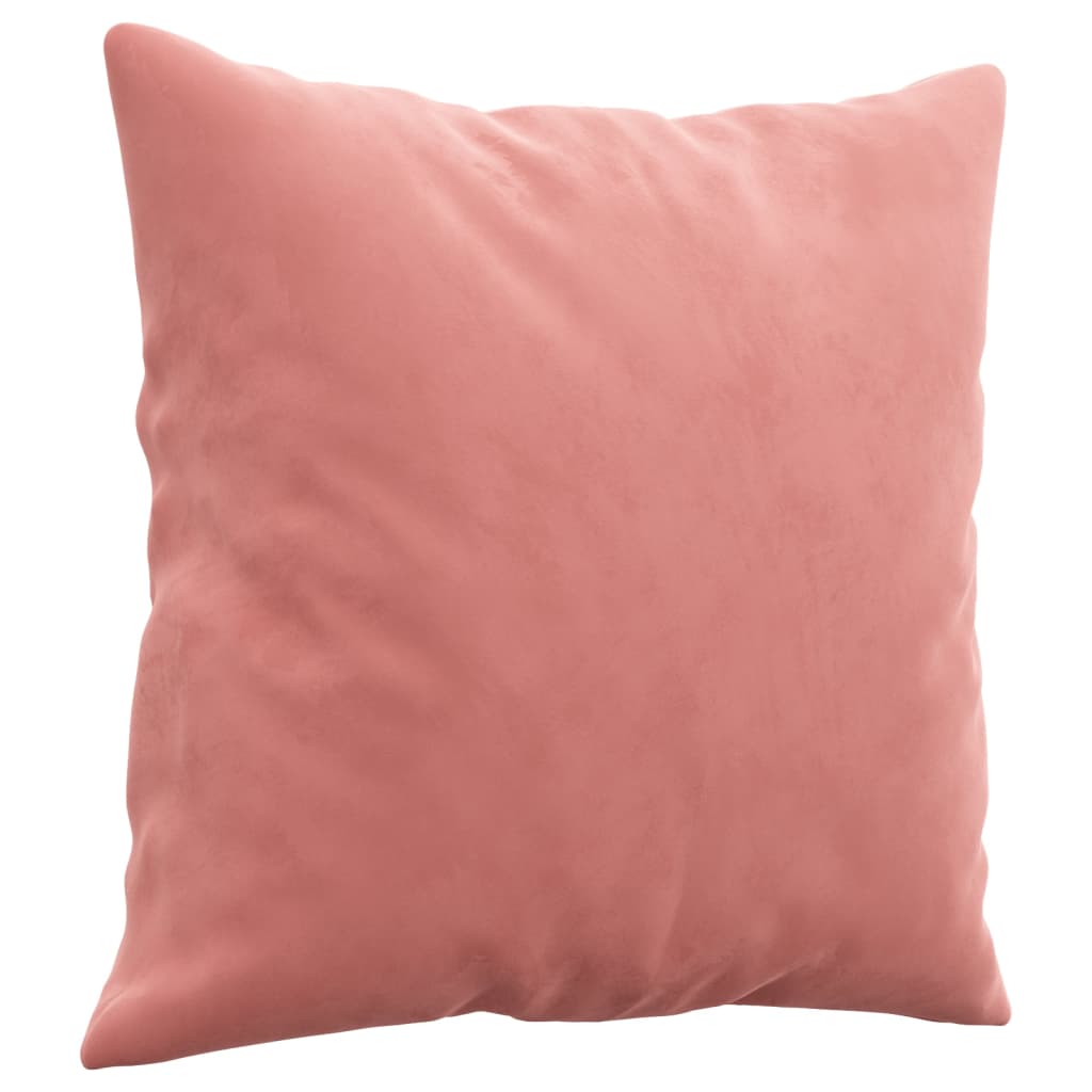 Sierkussens 2 st 40x40 cm fluweel roze - AllerleiShop