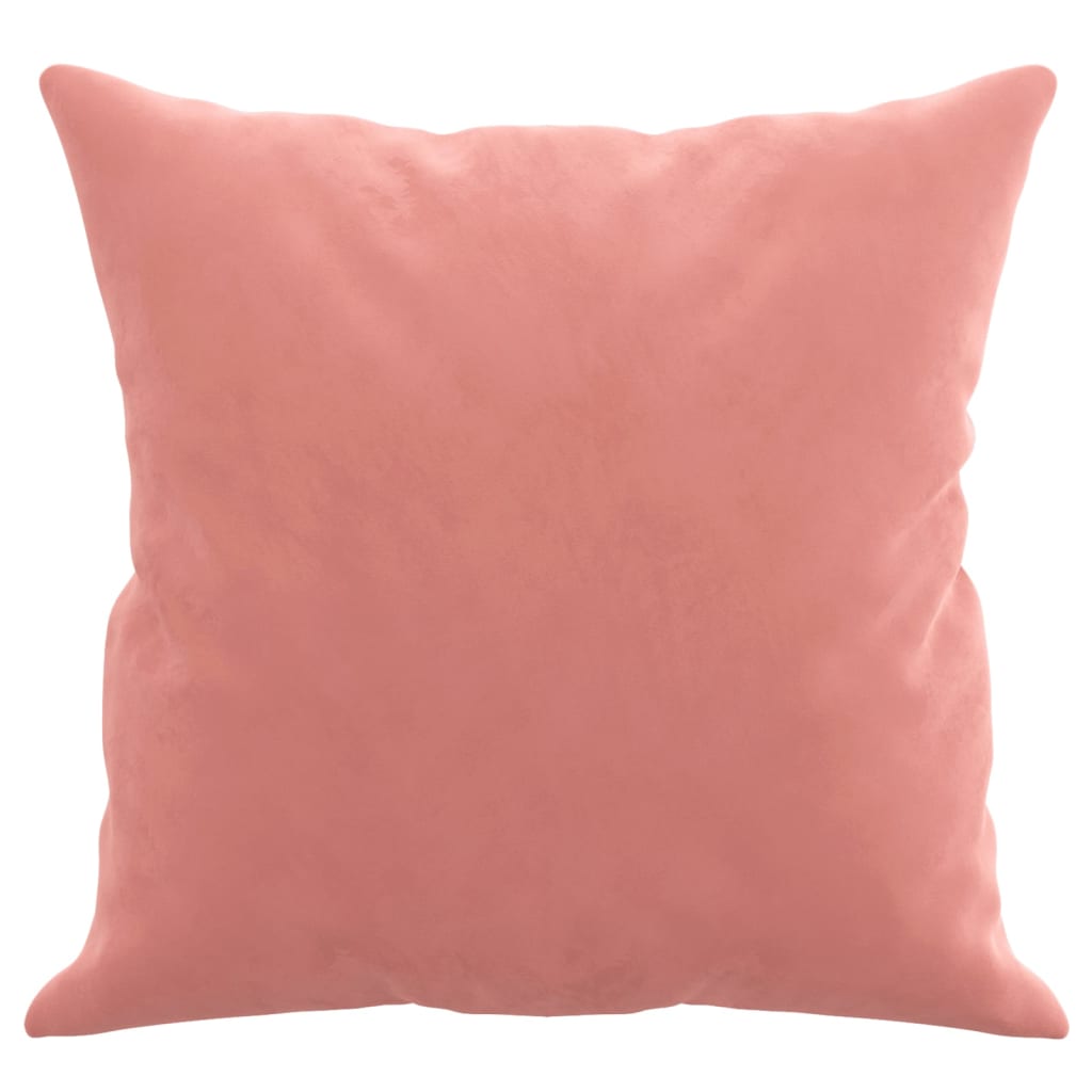 Sierkussens 2 st 40x40 cm fluweel roze - AllerleiShop