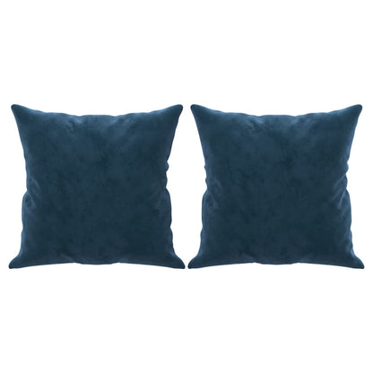 Sierkussens 2 st 40x40 cm fluweel blauw - AllerleiShop