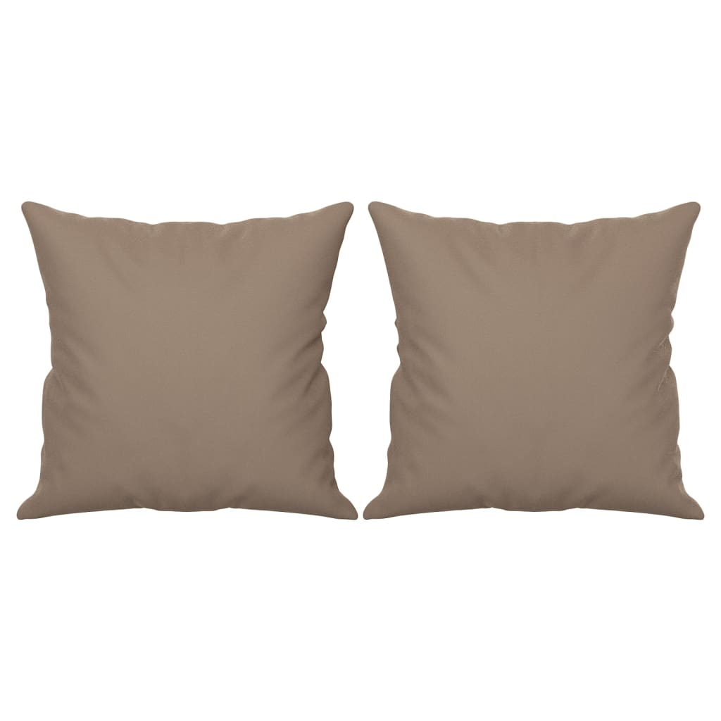 Sierkussens 2 st 40x40 cm microvezelstof taupe - AllerleiShop