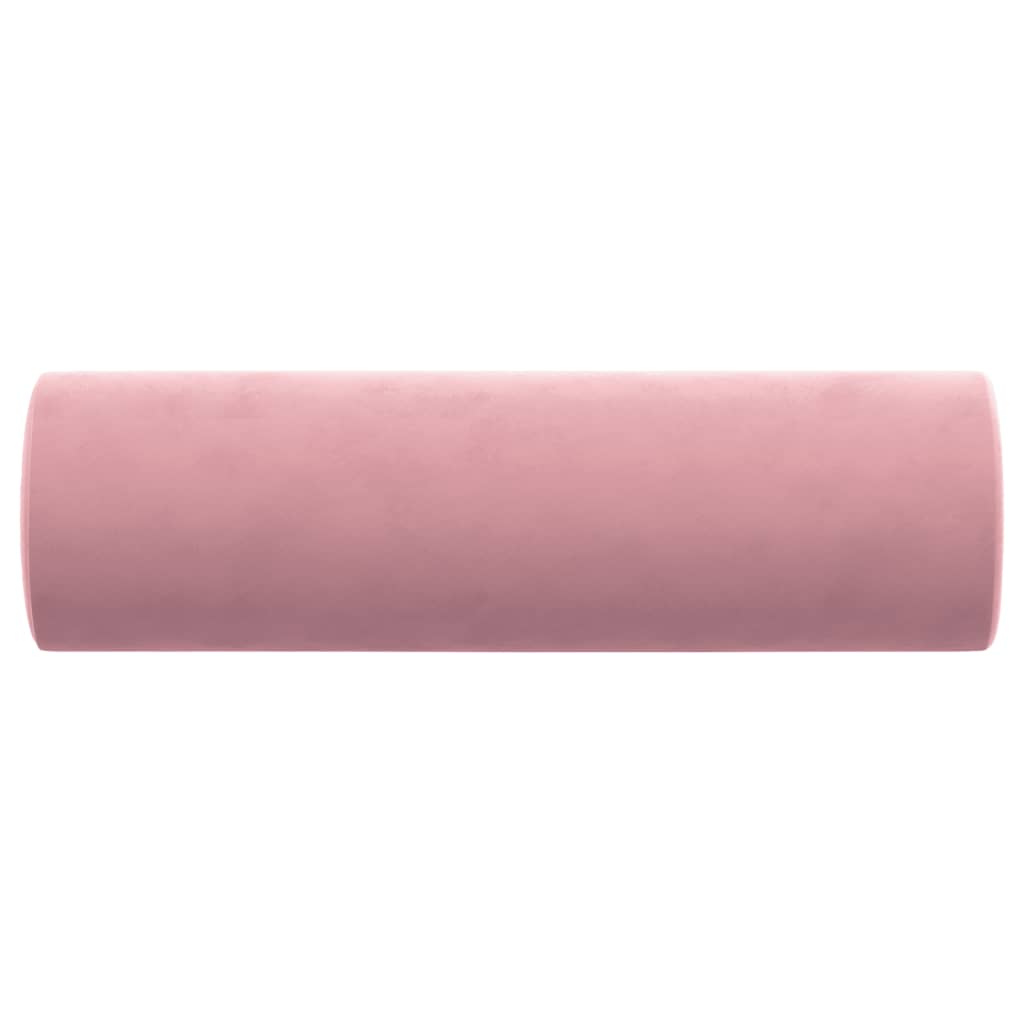 Sierkussens 2 st 15x50 cm fluweel roze - AllerleiShop