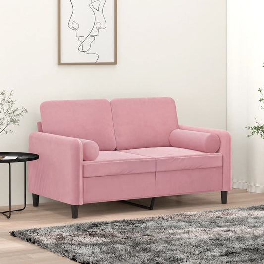 Sierkussens 2 st 15x50 cm fluweel roze - AllerleiShop