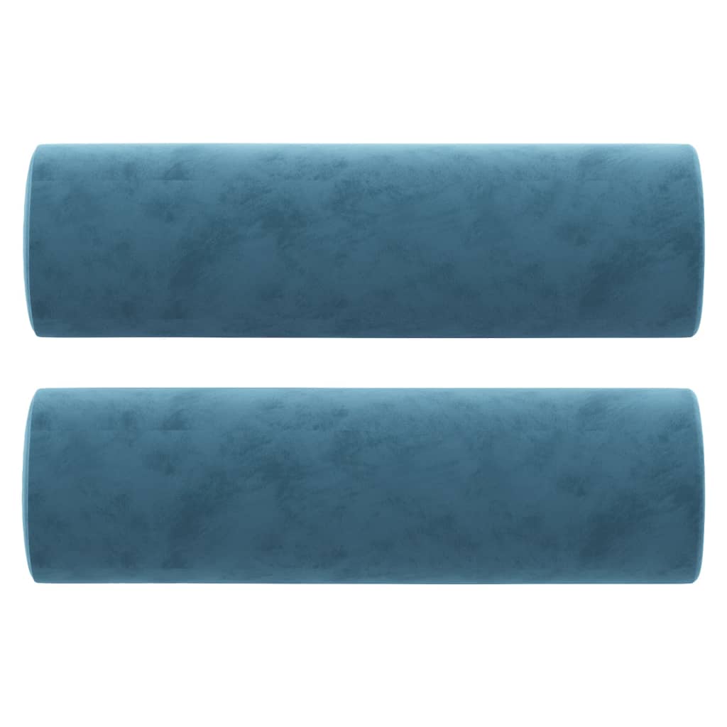 Sierkussens 2 st 15x50 cm fluweel blauw - AllerleiShop