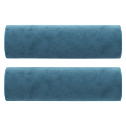 Sierkussens 2 st 15x50 cm fluweel blauw - AllerleiShop