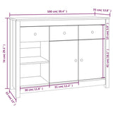 Dressoir 100x35x74 cm massief grenenhout - AllerleiShop