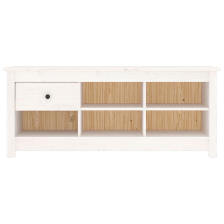 Schoenenkast 110x38x45,5 cm massief grenenhout wit - AllerleiShop